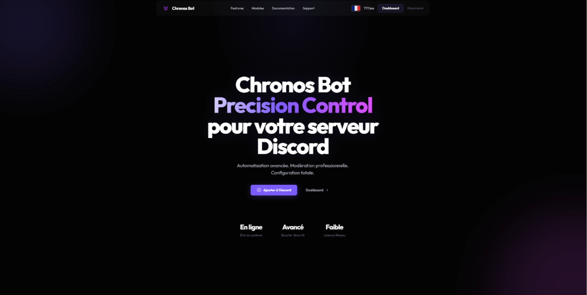 Chronos Bot — Bot Discord premium